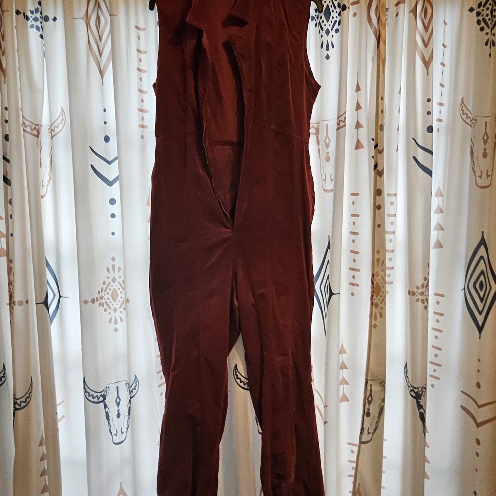 We The Free Deep Red Jumpsuit